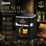 Disnie DAF-6.5L-V3 Smart Digital Air Fryer (6.5L) – 1500W | Healthy Oil-Free Cooking Solution