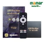 100 Pro Max Android TV Box 14K UHD | 8 Core Processor | 5GHz WiFi | Bluetooth | Smart TV Box with Remote (1 Year Warranty)