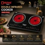 Disnie DINF2-207D Double Infrared Cooker – Premium Double Burner Marble Top Infrared Cooker
