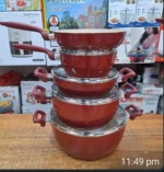 Kiam Super Ceramic 9 Pcs Set RED/Black - Image 3