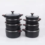 Kiam Super Ceramic 9 Pcs Set RED/Black - Image 2
