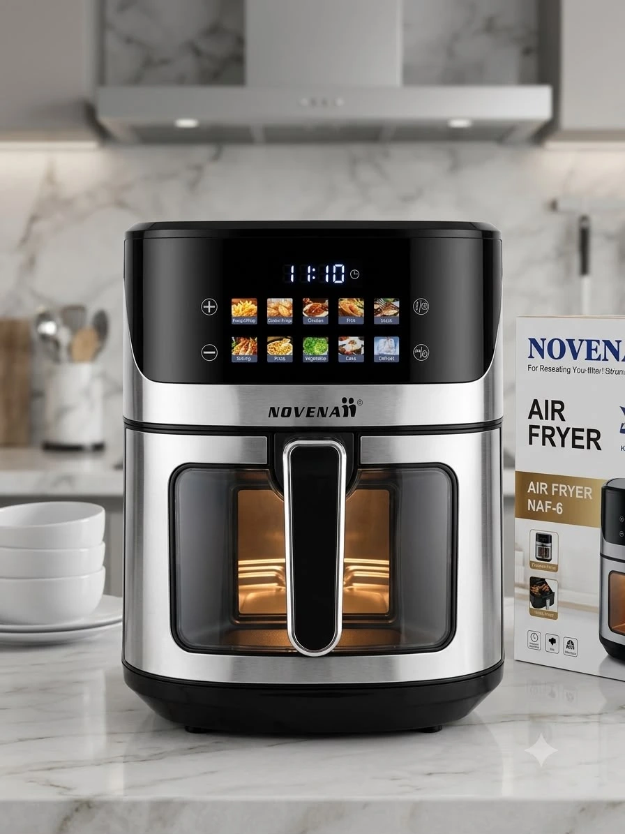 2026-08-06-6a74ed5ca6965 Novena 10L Double Heating Air Fryer Price in BD | 1950W -NAF-750AP - Image 1