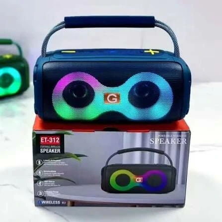 dab8a1ba80ea2df582132a41646bd70f ET-312 RGB Party Speaker Double Horn Mini Portable Bluetooth Speaker | ET-312 আরজিবি পার্টি স্পিকার ডাবল হর্ন ব্লুটুথ স্পিকার - Image 1